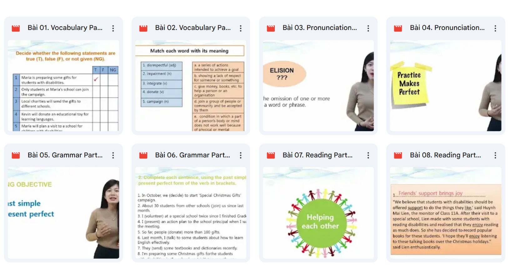 Khóa học giúp bạn học từ vựng, ngữ pháp và bài đọc nghe lớp 11 theo lộ trình dễ hiểu