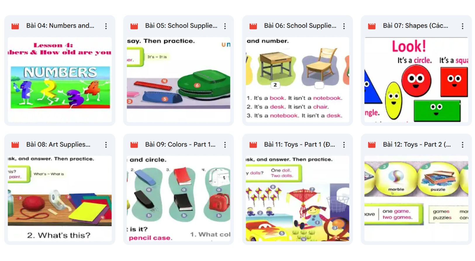 Khóa học giúp trẻ ghi nhớ từ vựng nhanh qua hình ảnh và hoạt động tương tác